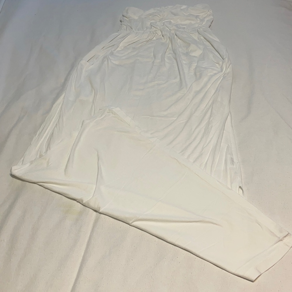 Women’s Maternity White Strapless Maxi Dress SizeM